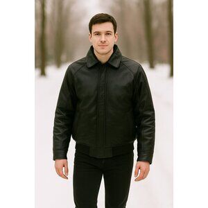 Wilsons Leather Jacket Mens Large Bomber Thinsulate Ultra Insulation Liner Vest